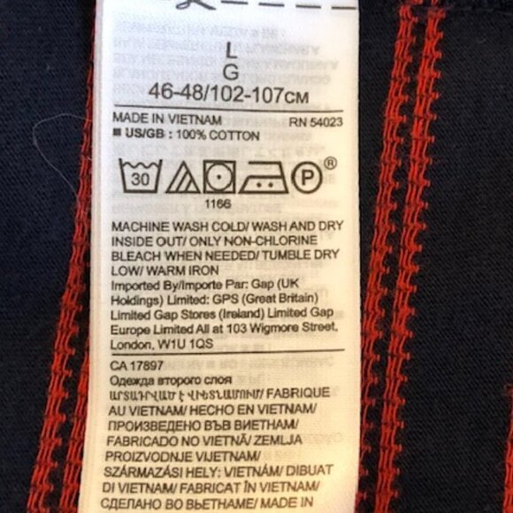 Banana Republic Men's Blue & Red Striped Polo Shirt Large - Picture 8 of 8